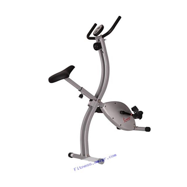 Sunny Health & Fitness SF-B2605 Upright Exercise Bike, Compact Foldable Home Indoor Bike