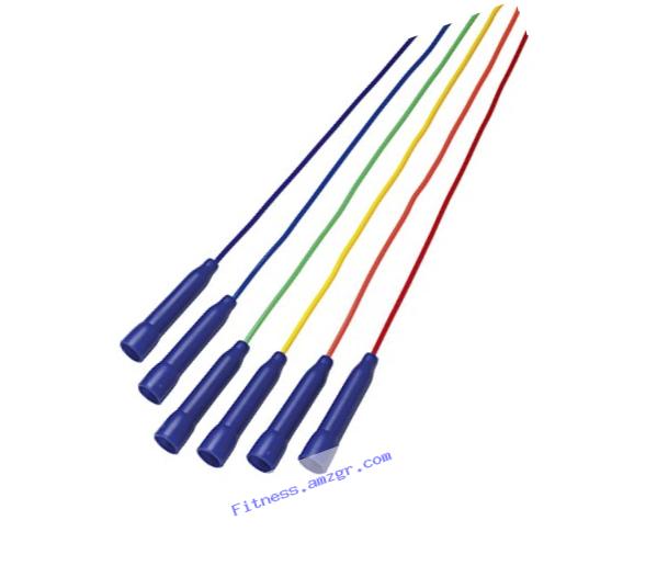 Sportime Color-Coded Vinyl Jump Ropes - 9 feet - Set of 6 - 6 Colors