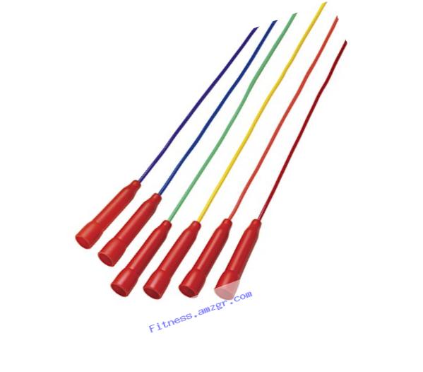 Sportime Color-Coded Vinyl Jump Ropes - 7 feet - Set of 6 - Assorted Colors