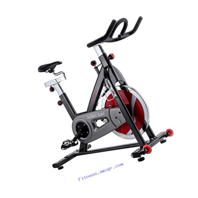 Sunny Health & Fitness Chain Drive Indoor Cycling Bike, Grey