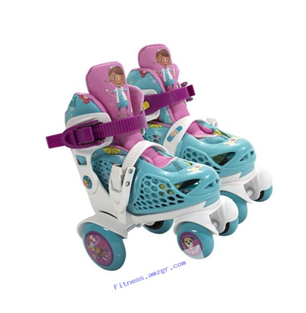 PlayWheels Disney Doc McStuffins Kids Big Wheel Quad Roller Skates - Junior Size 6-9