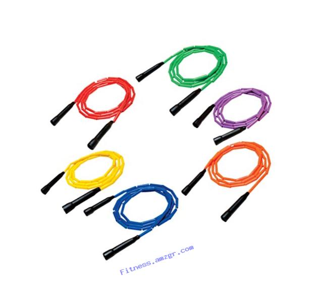 Sportime GradeStuff Link Jump Ropes - 7 feet - Set of 6 - Multiple Colors
